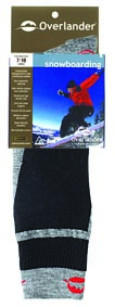 Red 6-10 Overlander Snowboarding Sock
