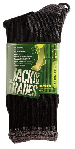 Black-windchime Contrast 6-10 Bamboo-nylon Outdoor Sock Full Terry Reinforced