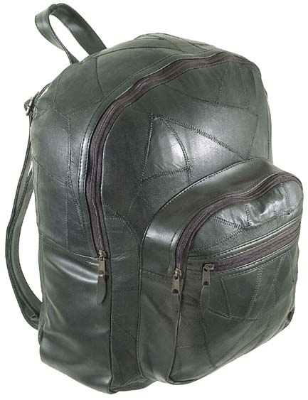 Leather Backpack Zip Closing