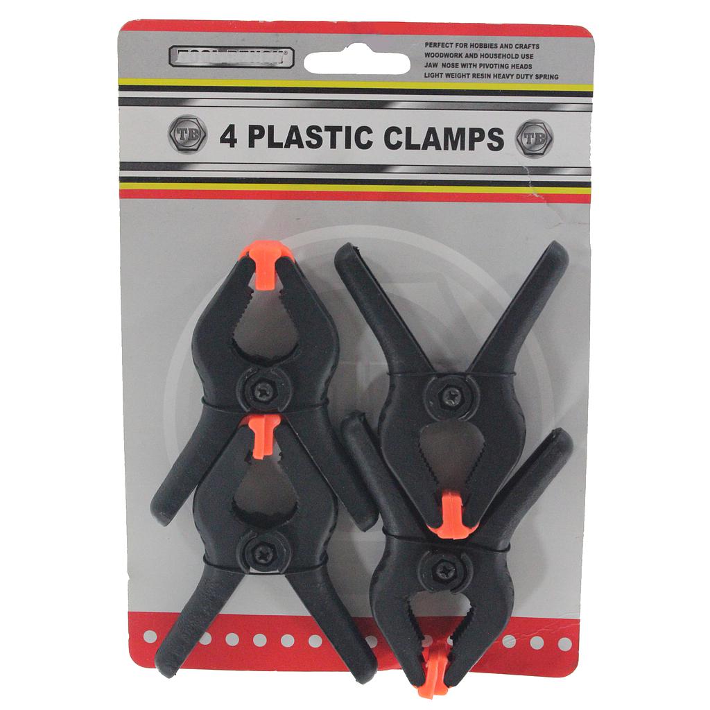3&quot; Plastic Strong Grip Clamp 9x3.5cm 4 pcs