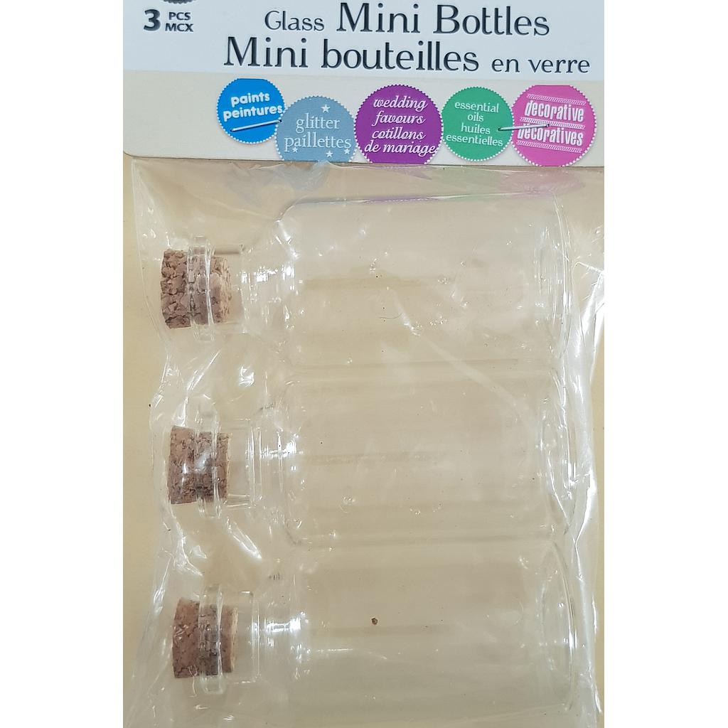 Mini Glass Vial Cork Stopper 3 pcs 50 ml 65x31mm