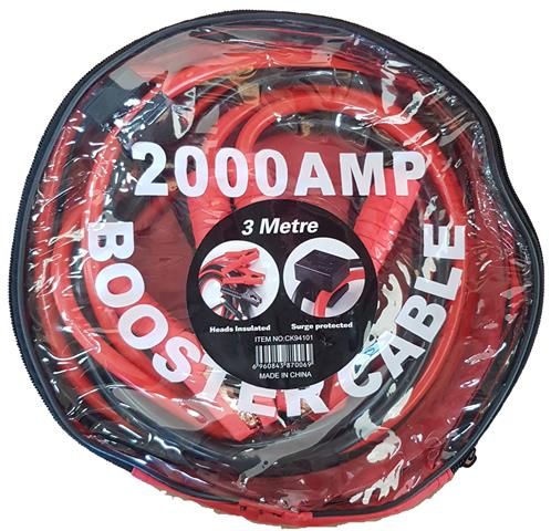 Booster Jumper Cables 2000 amp Surge Protected  3 mt