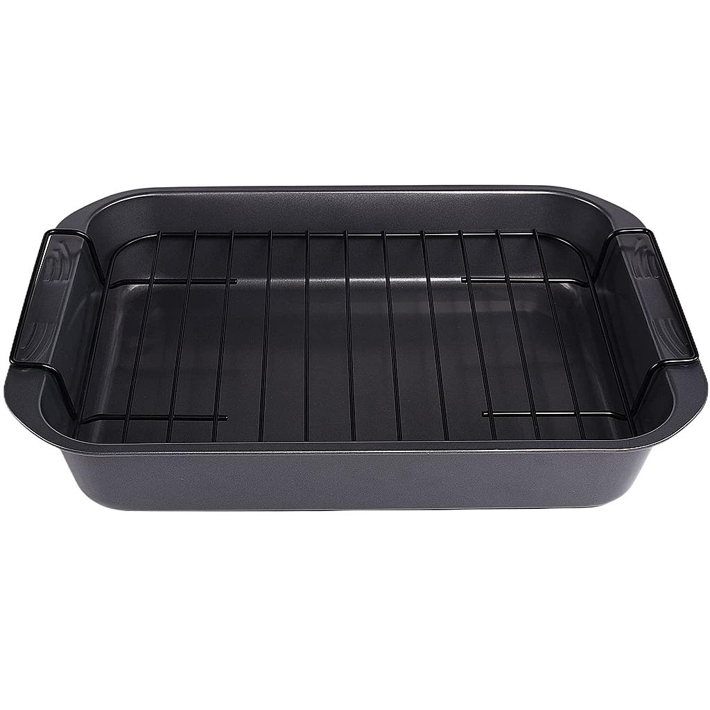 Baking Pan Tray Rectangle Mould with Rack 38x28x6.5cm