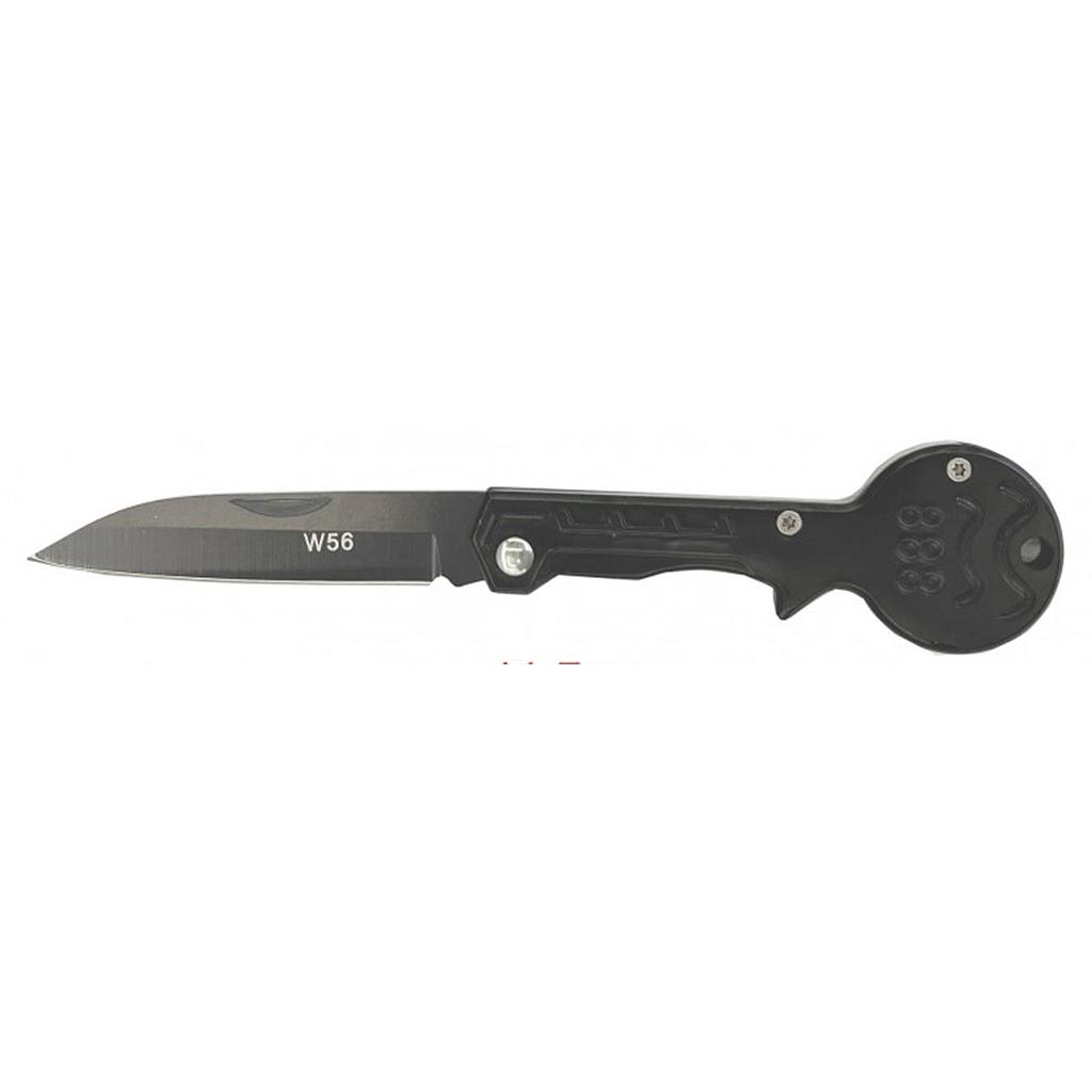 Folding Pocket Knife 7cm Black Blade Key Shape